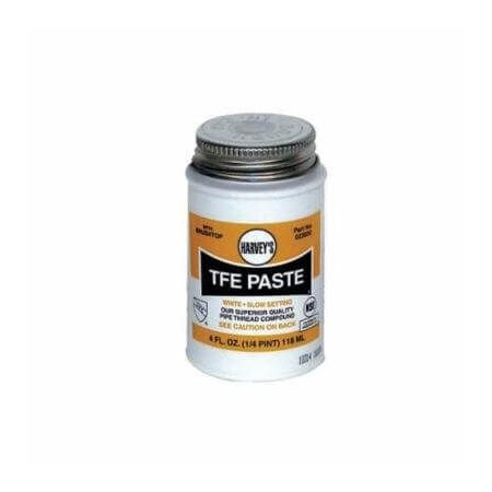 Harvey Tool PIPE THREAD COMPOUND, 4 OZ BRUSH IN CAP BOTTLE, TFE LIQUID PASTE FORM, WHITE 023030